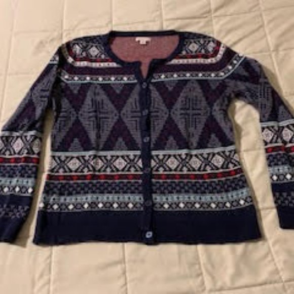 Merona Sweaters - Merona cardigan print  sweater
